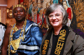 Der König mit OB Frau Dr. Ottilie Scholz